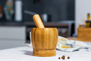 Logo trade promotional merchandise picture of: Wooden mortar SALVADOR