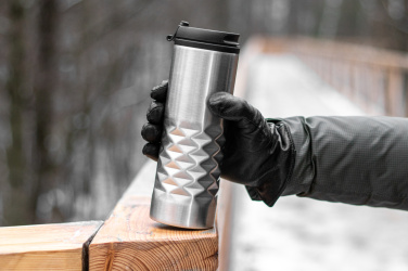 Logo trade corporate gift photo of: Thermal stainless steel mug SANTANDER 500 ml