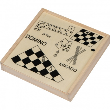 Logo trade promotional merchandise picture of: Wooden game collection RIGA