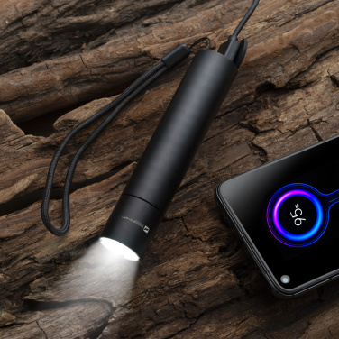 Logo trade promotional items image of: Flashflight ZAGROS Schwarzwolf