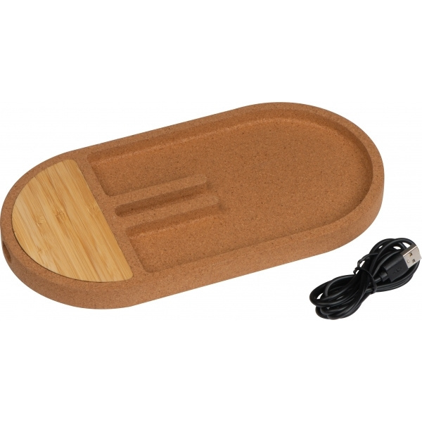 Logo trade corporate gifts picture of: Desk organiser with charging station LANCASTER