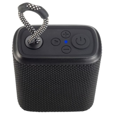 Logo trade promotional merchandise picture of: Waterproof bluetooth speaker HARDEOL Schwarzwolf
