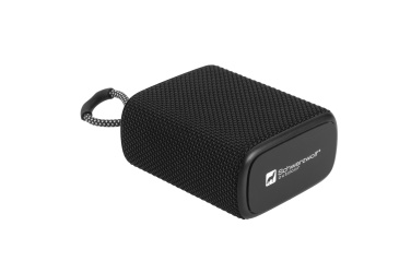 Logo trade promotional merchandise photo of: Waterproof bluetooth speaker HARDEOL Schwarzwolf