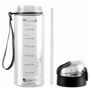 Logotrade promotional gifts photo of: Drinking bottle SEYHAN 900 ml Schwarzwolf