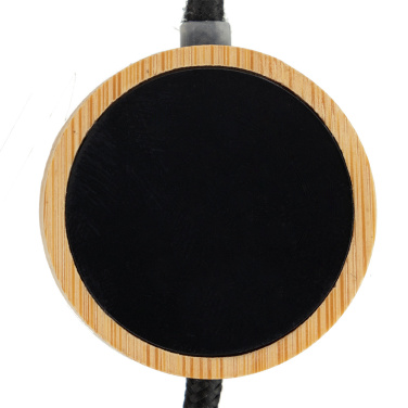 Logotrade promotional products photo of: 4in1 long wooden cable with elighted logo for engraving