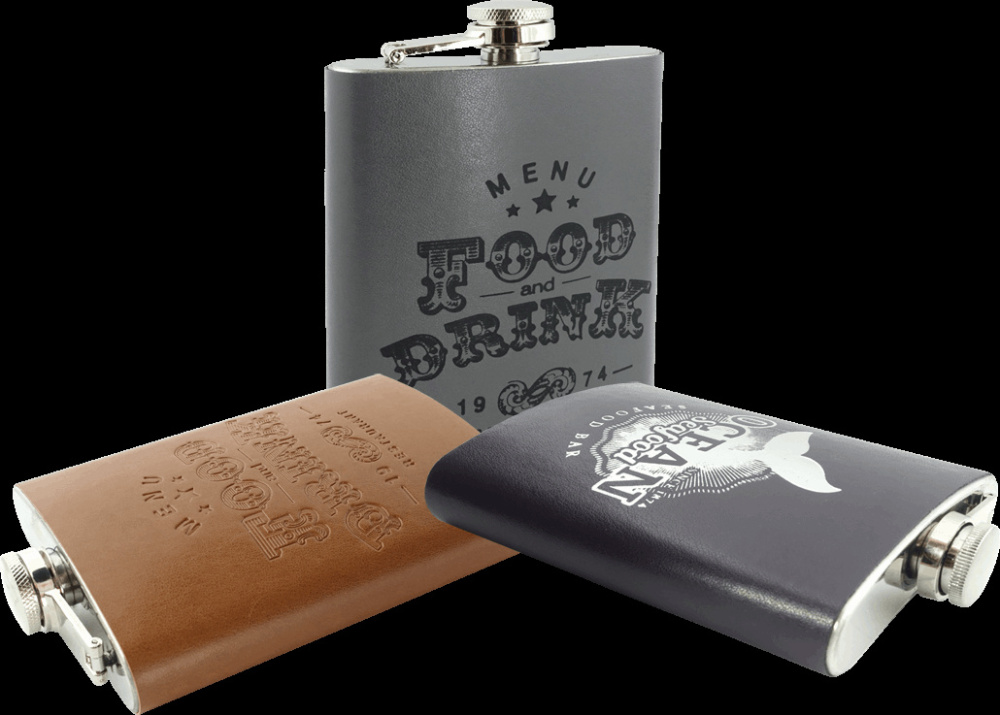 Logo trade promotional gifts image of: Hip flask 425119