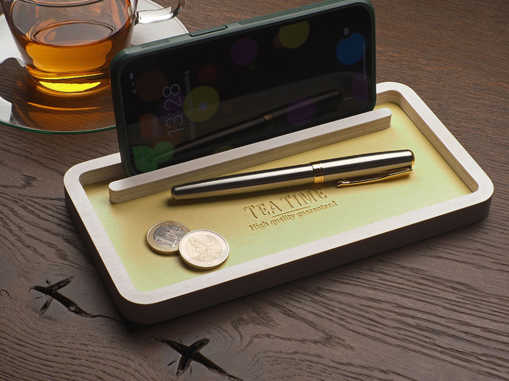 Logo trade corporate gifts picture of: Wooden organiser 1844121