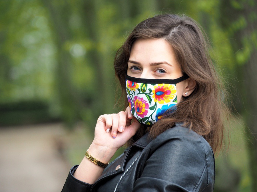 Logo trade business gift photo of: MARS cotton mask (size M) 1379165