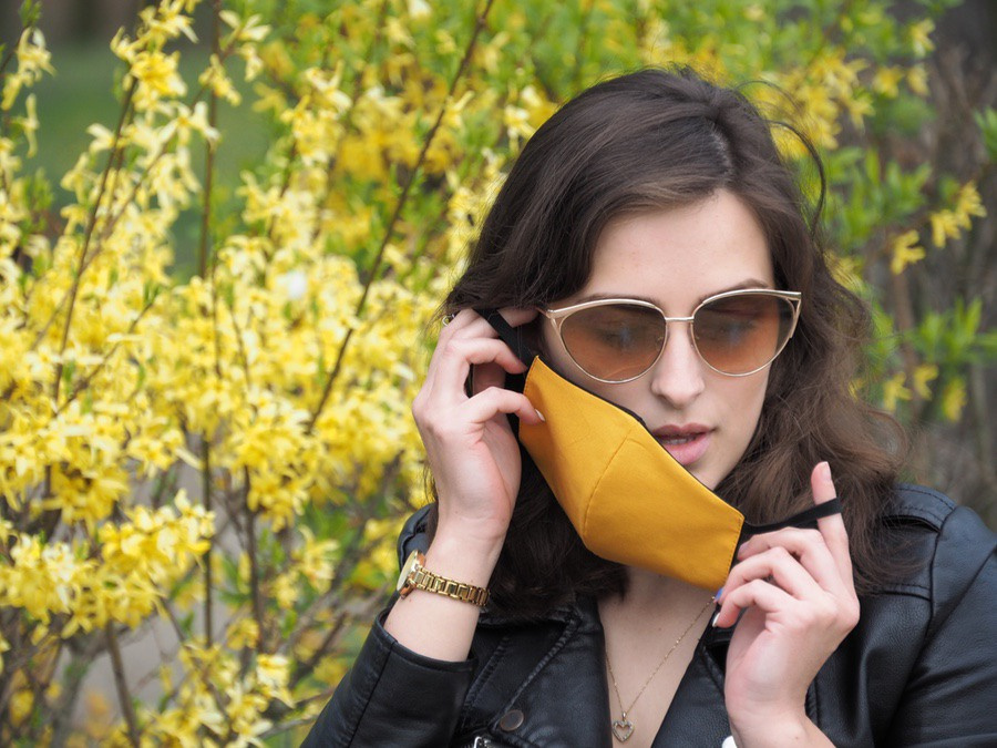 Logo trade advertising products picture of: VENUS PRO cotton face mask with a pocket an HEPA filter 1378165