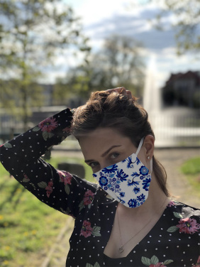 Logotrade promotional item image of: VENUS PRO cotton face mask with a pocket an HEPA filter 1378165