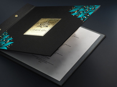 Logo trade corporate gifts image of: Menu cover 1681280