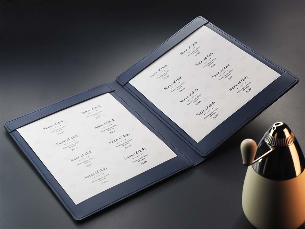 Logo trade promotional gifts image of: Menu cover Fine Dining 1061243