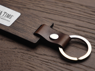 Logo trade business gift photo of: Wooden keyring 1853121