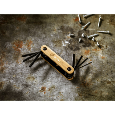 Logo trade promotional giveaways picture of: Bamboo Black Tool multi tool