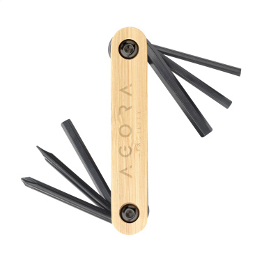 Logo trade promotional giveaways image of: Bamboo Black Tool multi tool