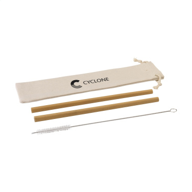 Logotrade promotional gift picture of: ECO Bamboe Straw Set bamboo straws