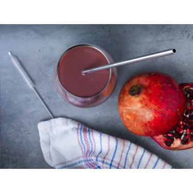 Logotrade promotional gift image of: Reusable 1 piece ECO Straw Set stainless-steel straw