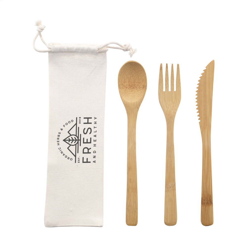 Logotrade business gifts photo of: Bambu Cutlery Set