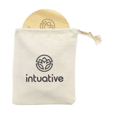 Logo trade promotional gifts image of: Bamboo Coaster Set