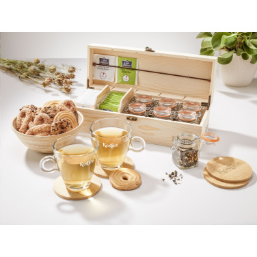 Logo trade advertising product photo of: Bamboo Coaster Set