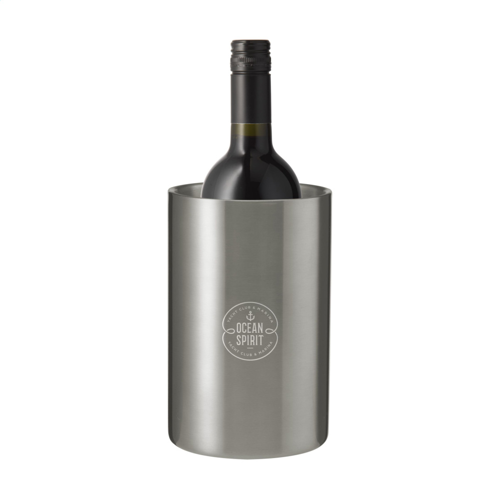 Logo trade promotional gift photo of: CoolSteel RCS Recycled Steel wine cooler