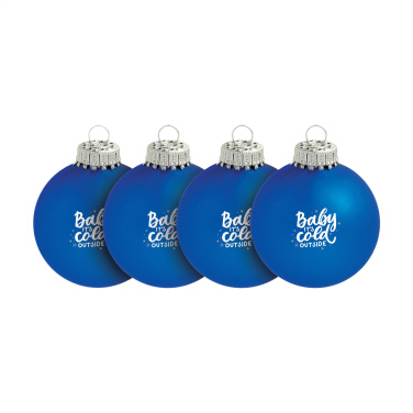 Logo trade promotional products picture of: Christmas Bauble Ø 6 cm - set of 4 - Made in Europe