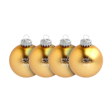 Logotrade business gift image of: Christmas Bauble Ø 6 cm - set of 4 - Made in Europe