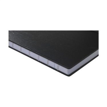 Logotrade promotional item picture of: Bamboo Journal Naked Spine Paper Notebook Black A5