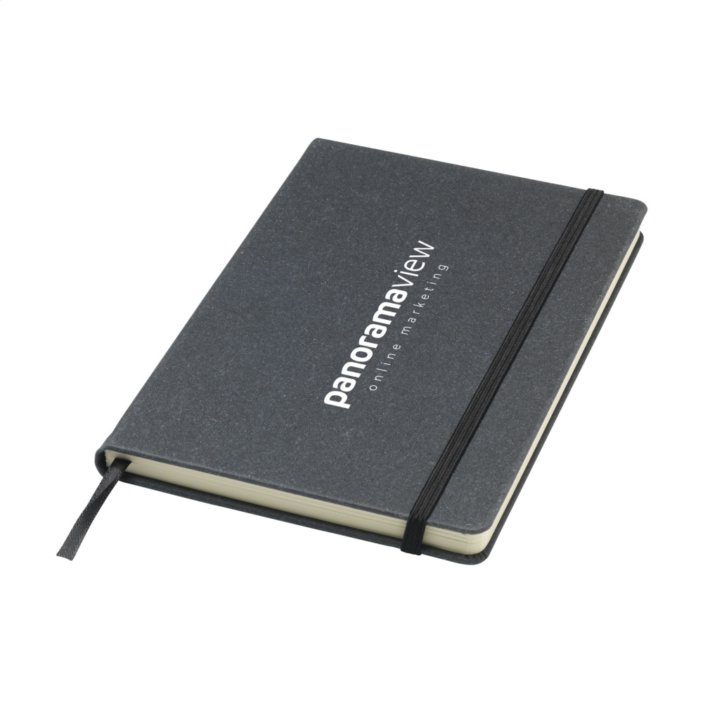 Logotrade promotional merchandise picture of: Montana Recycled Leather Paper Notebook A5