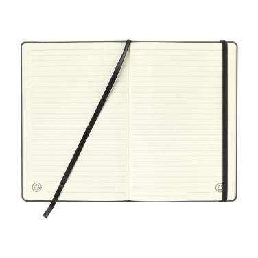 Logo trade promotional items image of: Montana Recycled Leather Paper Notebook A5