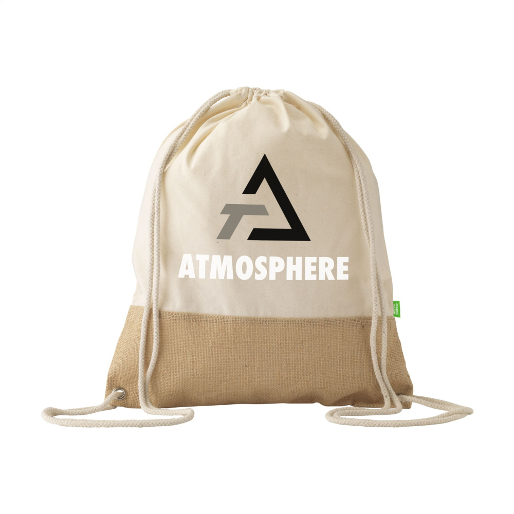 Logotrade promotional merchandise photo of: Combi Organic Backpack (160 g/m²)