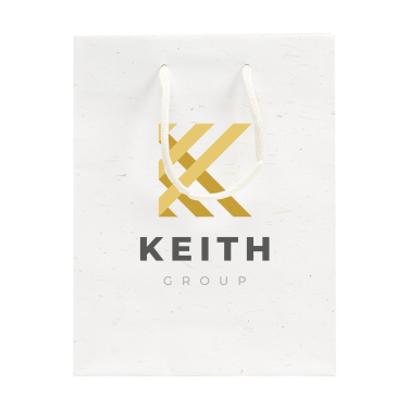 Logo trade promotional merchandise photo of: Leaf It Bag recycled with straw fibres (180 g/m²) S