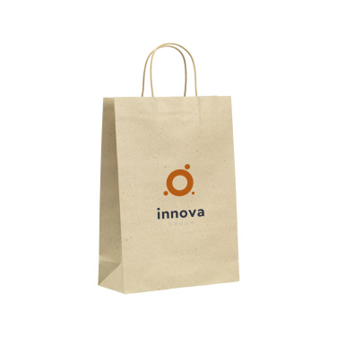 Logo trade promotional gift photo of: Leaf It Bag recycled grass paper (120 g/m²) L