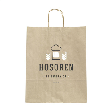 Logo trade promotional merchandise picture of: Leaf It Bag recycled grass paper (90 g/m²) M