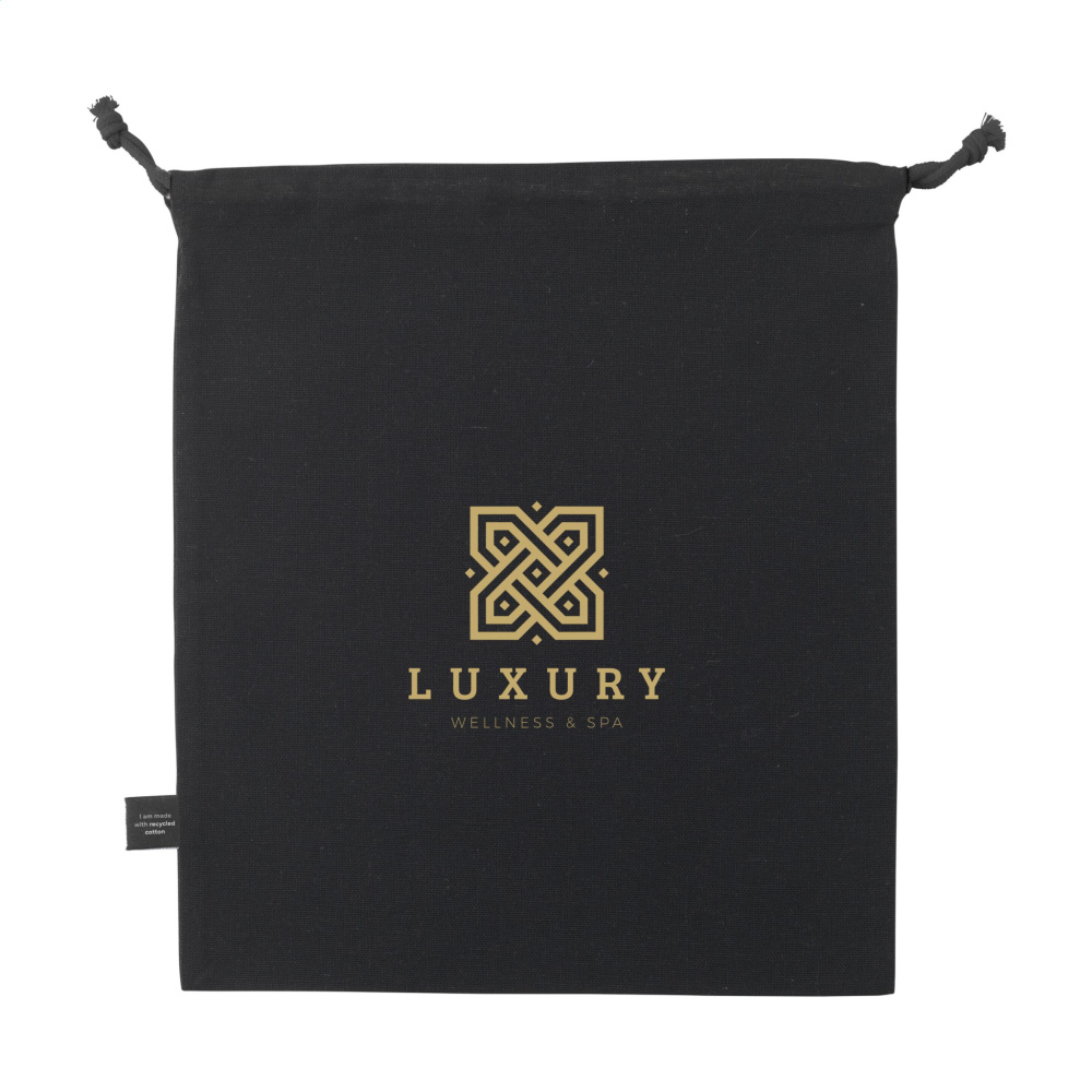 Logo trade promotional items picture of: Gift Pouch GRS Recycled Cotton (150 g/m²) M