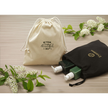 Logo trade promotional gift photo of: Gift Pouch GRS Recycled Cotton (150 g/m²) M