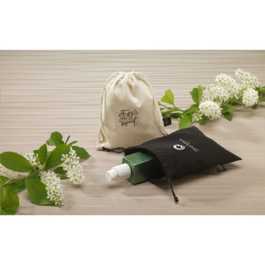 Logotrade corporate gift image of: Gift Pouch Natural GRS Recycled Cotton (150 g/m²) S