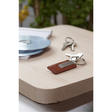 Logo trade promotional gifts image of: LeatherKey keyring