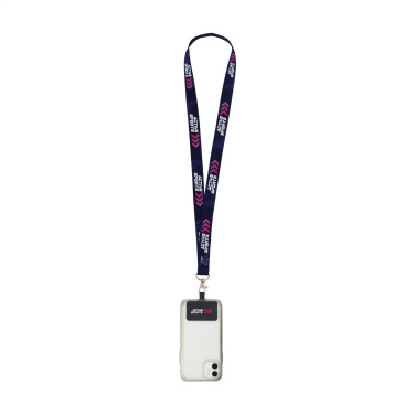 Logotrade promotional product image of: Lanyard Sublimation RPET 2 cm with Patch keycord