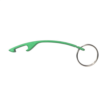 Logotrade promotional item image of: Alu Opener GRS Recycled keyring