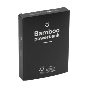 Logo trade corporate gifts image of: Bamboo 4000 Powerbank external charger