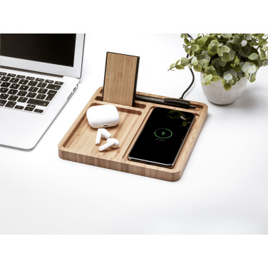 Logotrade advertising products photo of: Bamboo Organizer charger