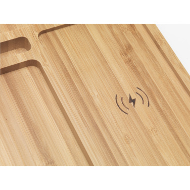 Logo trade corporate gifts image of: Bamboo Organizer charger