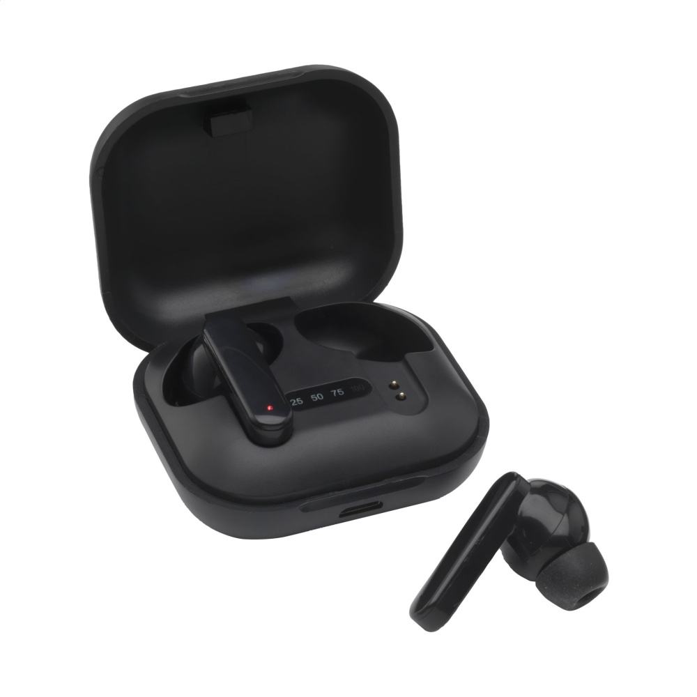 Logo trade promotional products picture of: Aron TWS Wireless Earbuds in Charging Case