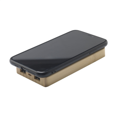 Logo trade business gifts image of: Solar Powerbank 8000+ Wireless Charger