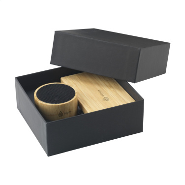 Logo trade corporate gifts image of: PowerBox Bamboo gift set