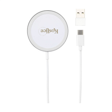 Logo trade promotional gifts picture of: Force MagSafe 10W Recycled Wireless Charger