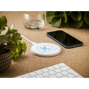Logo trade promotional merchandise photo of: Coil RCS Recycled Wireless Charger