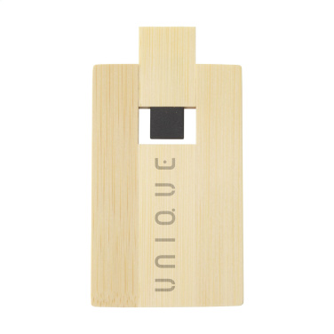Logotrade corporate gifts photo of: CreditCard USB Bamboo 64 GB