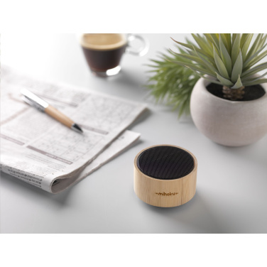 Logo trade promotional gifts image of: Wave Bamboo Wireless Speaker